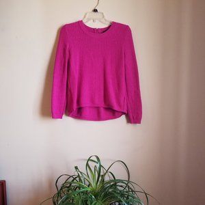 Banana Republic fuschia sweater w/ hi-lo hem